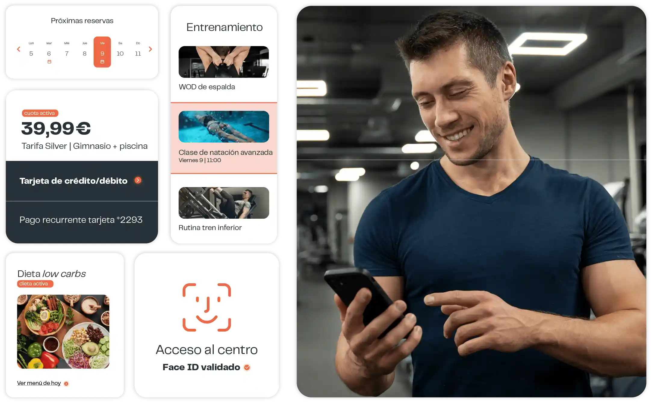 App móvil de marca propia de Trainingym con reservas, entrenamientos y acceso